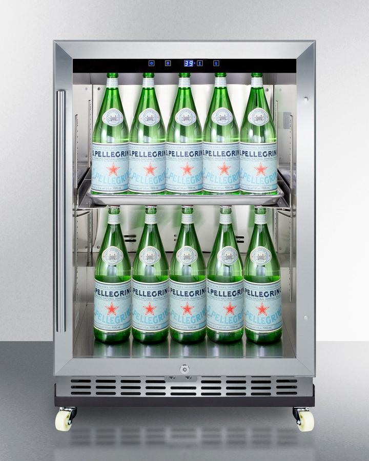 Summit SCR611GLOSRI 24" Wide Outdoor Mini Reach-in Beverage Center With Dolly - Image 5