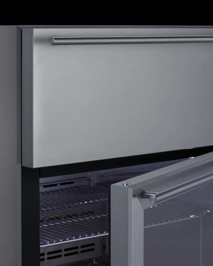 Summit SCR615TDCSS 24" Wide Built-in Commercial Beverage Refrigerator With Top Drawer - Image 15
