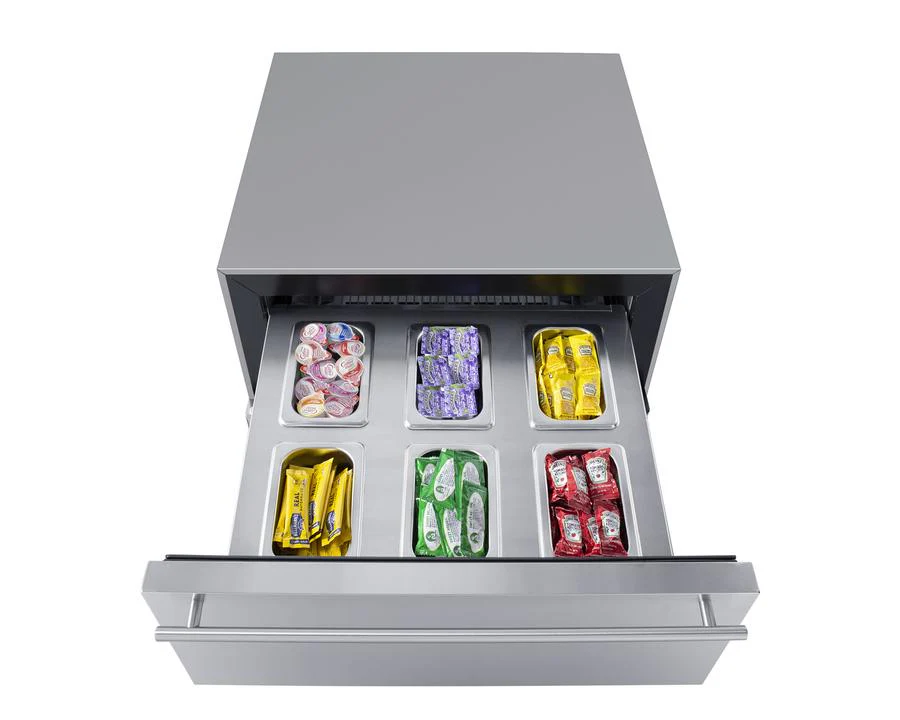 Summit SCR615TDCSS 24" Wide Built-in Commercial Beverage Refrigerator With Top Drawer - Image 7