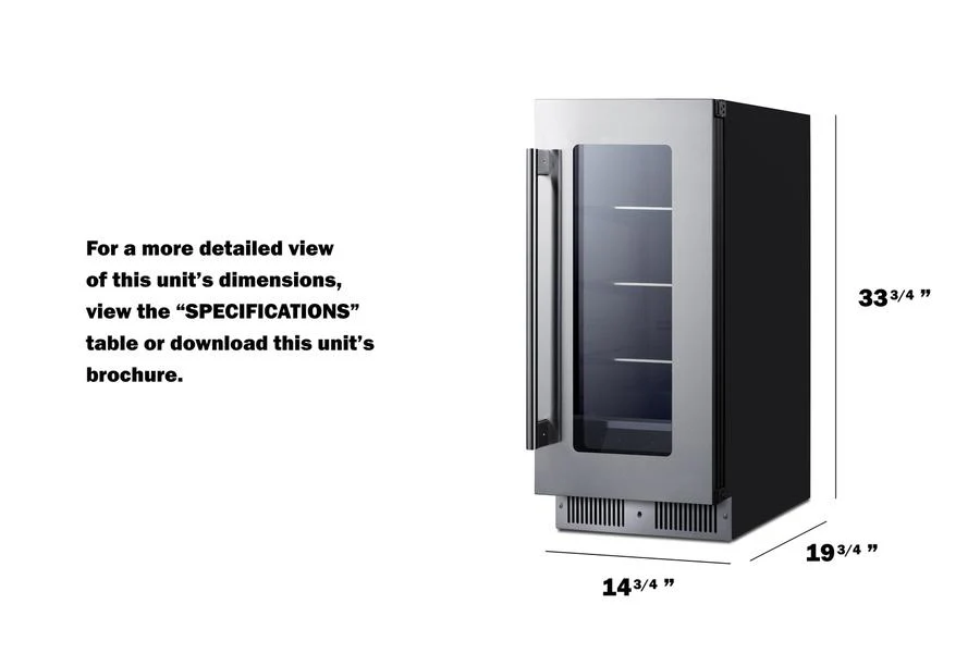 Summit SDHG1533 15" Wide Built-in Beverage Center - Image 3