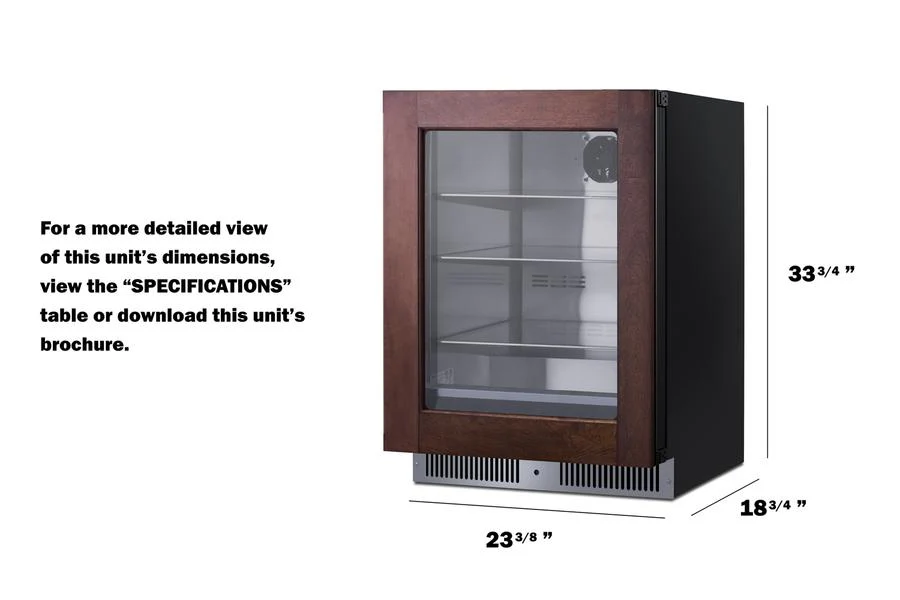 Summit SDHG2443PNRLHD 24" Wide Built-in Beverage Center (panel Not Included) - Image 8
