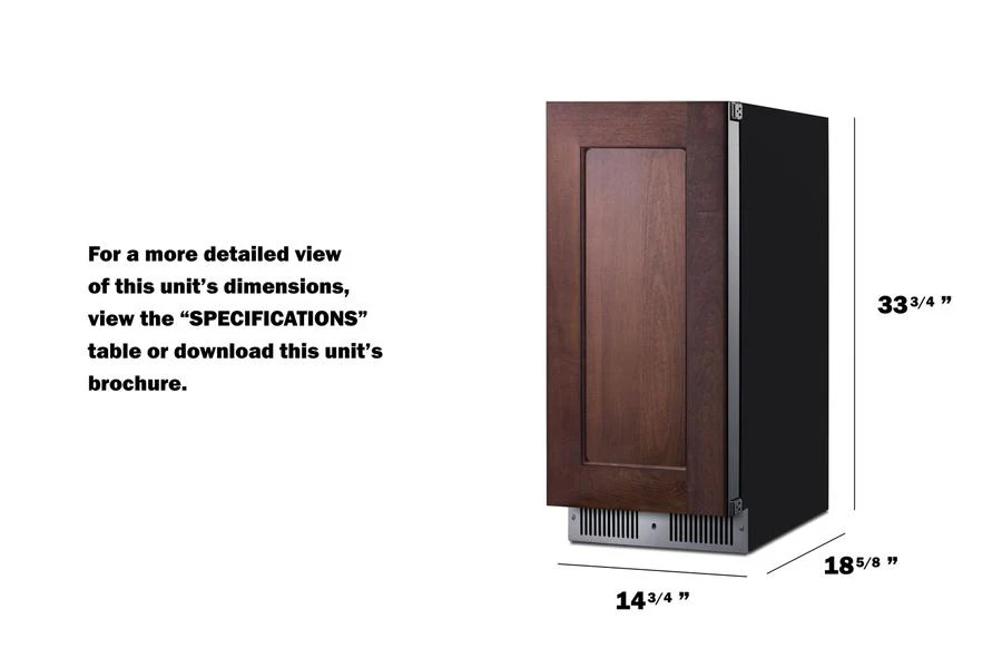 Summit SDHR1534PNRLHD 15" Wide Built-in All-refrigerator (panel Not Included) - Image 9