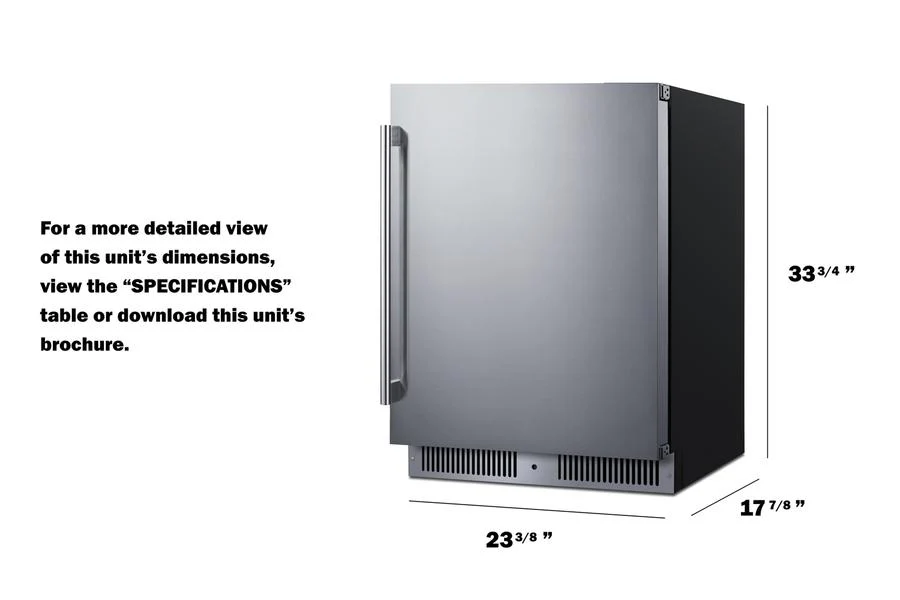 Summit SDHR2444 24" Wide Built-in All-refrigerator - Image 8