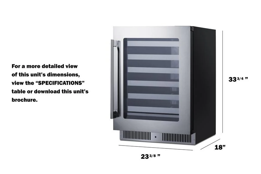 Summit SDHW2442 24" Wide Built-in Wine Cellar - Image 10