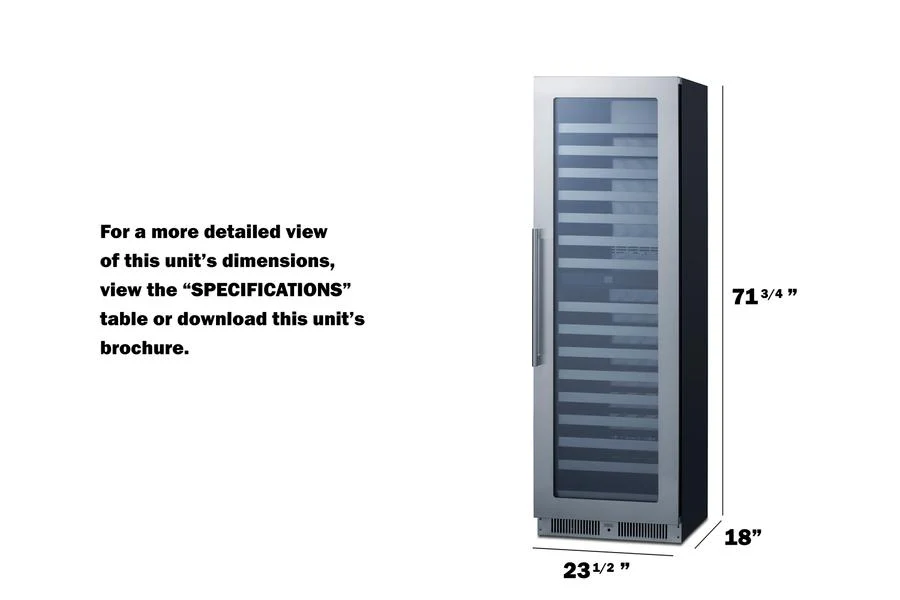 Summit SDHWC98 24" Wide Dual Zone Wine Cellar - Image 2