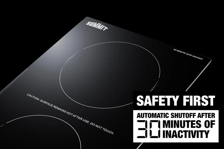 Summit SINCH115V2B 12" Wide 115v 2-zone Induction Cooktop With Safety Shutoff - Image 6