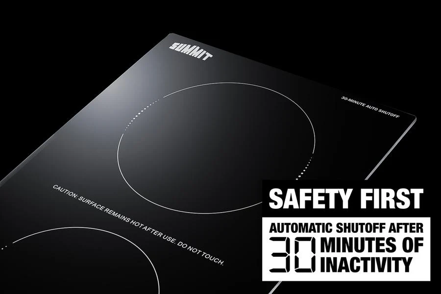 Summit SINCH230V2B 12" Wide 208-240v 2-zone Induction Cooktop With Safety Shutoff - Image 2