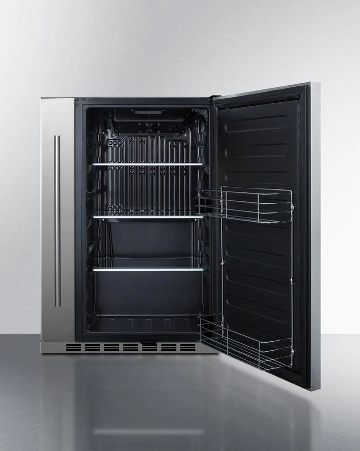 Summit SPR196OS24 Shallow Depth 24" Wide Outdoor Built-in All-refrigerator With Slide-out Storage Compartment - Image 3