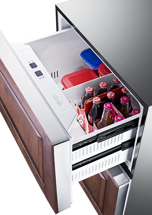 Summit SPRF2D5PNR 24" Wide Panel-ready 2-drawer Refrigerator-freezer (panel Not Included) - Image 3