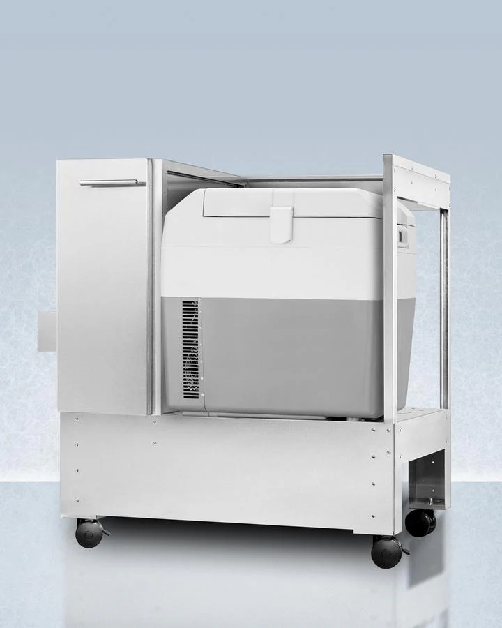 Summit SPRF36CART Stainless Steel Cart With Portable Refrigerator/freezer - Image 2