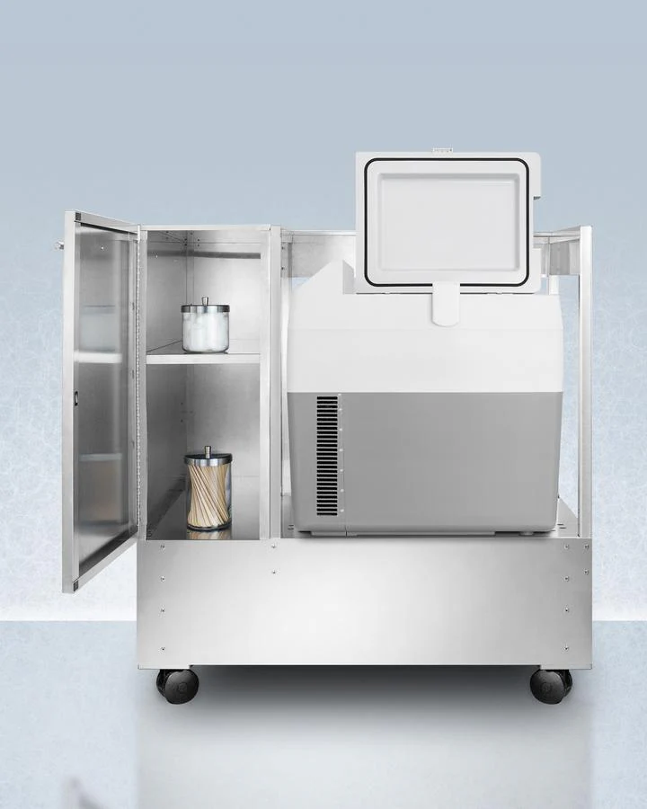 Summit SPRF36CART Stainless Steel Cart With Portable Refrigerator/freezer - Image 4