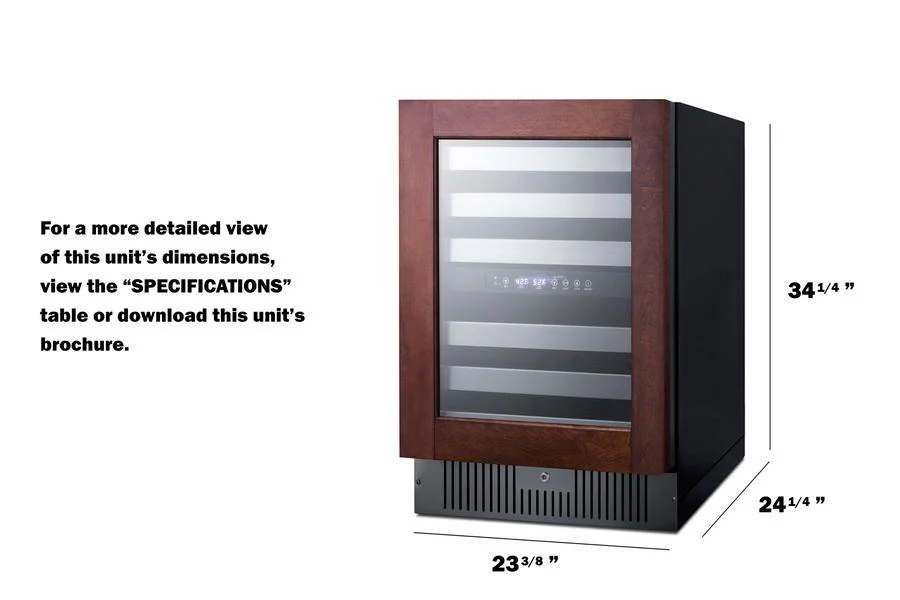 Summit SWC532BLBISTPNRLHD 24" Wide Built-in Wine Cellar (panel Not Included) - Image 4
