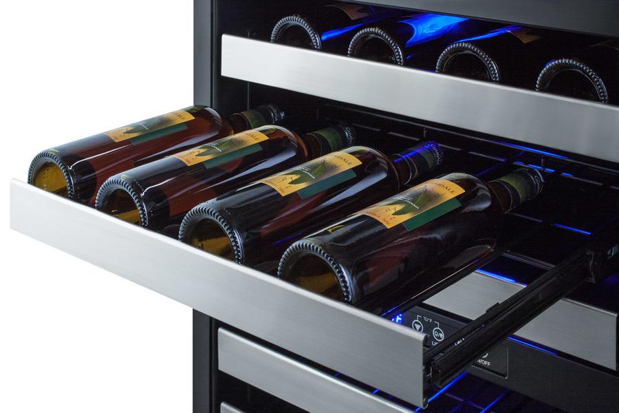 Summit SWCDAF24 24" Wide Combination Dual-zone Wine Cellar and 2-drawer All-freezer - Image 9