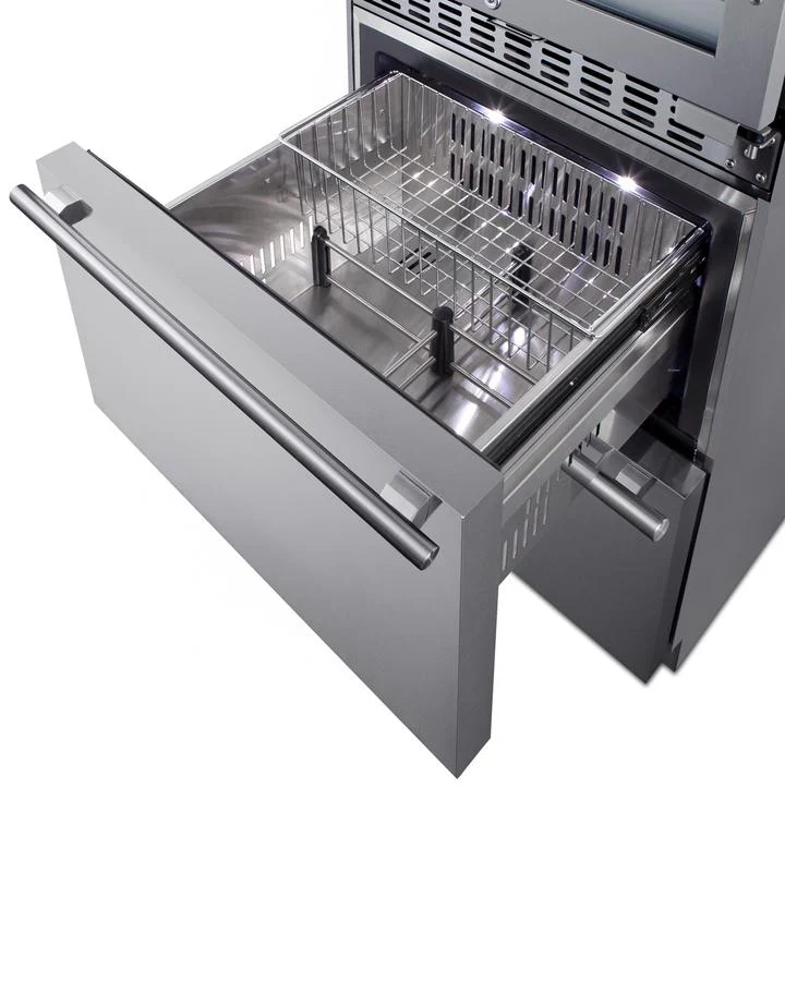 Summit SWCDAR24 24" Wide Combination Dual-zone Wine Cellar and 2-drawer All-refrigerator - Image 4