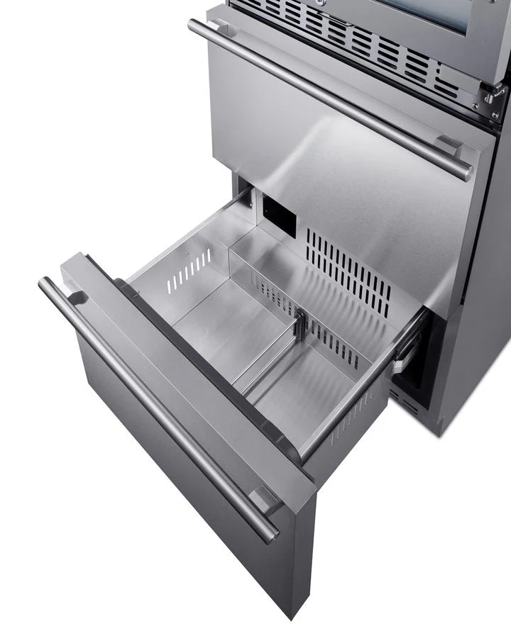Summit SWCDAR24 24" Wide Combination Dual-zone Wine Cellar and 2-drawer All-refrigerator - Image 6