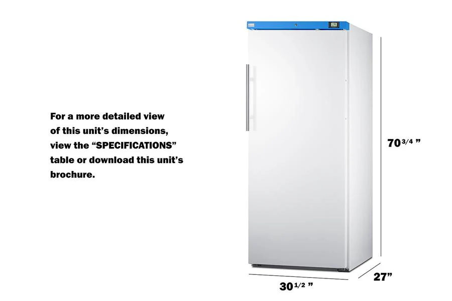 Summit URM19W 18 CU.FT. Upright Manual Defrost Refrigerator - Image 6