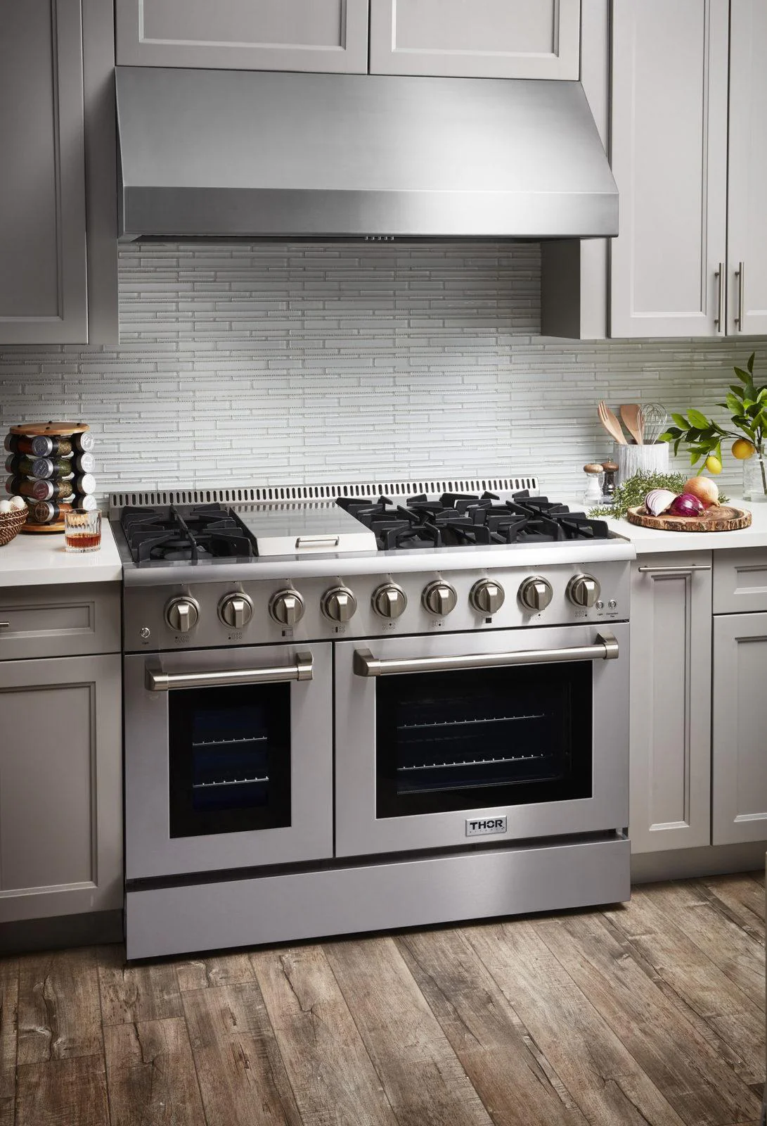 HRD4803U Thor Kitchen 48 Inch Dual Fuel Range In Stainless Steel - Professional - Image 2