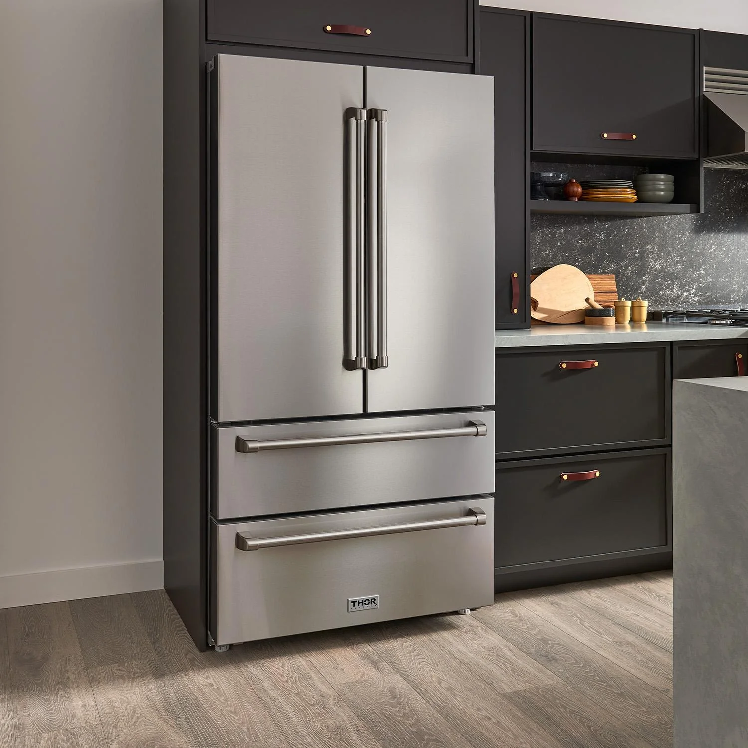 TRF3602 Thor Kitchen 36 Inch Professional French Door Refrigerator With Freezer Drawers - Model Trf3602 - Image 3