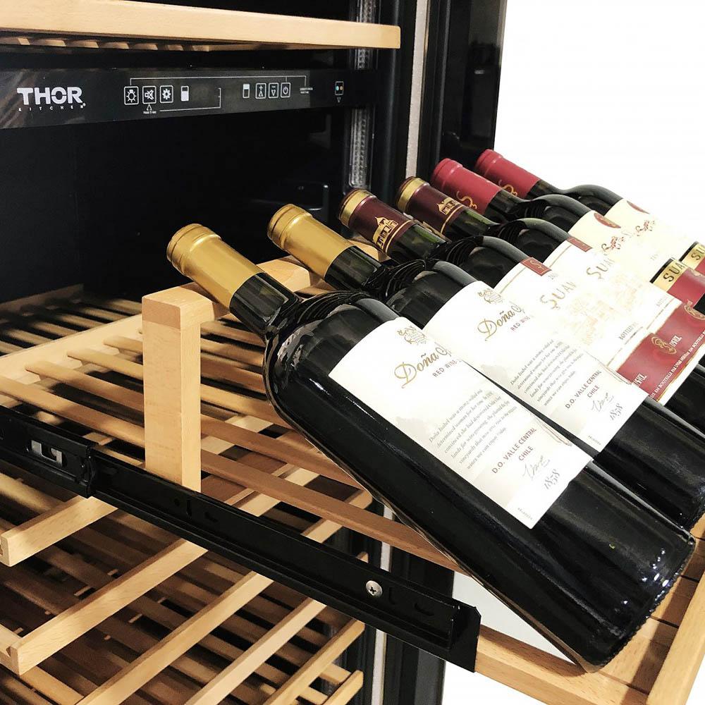 Thor Kitchen TWC2403DI 24 Inch Dual Zone Wine Cooler, 162 Wine Bottle Capacity - Image 4