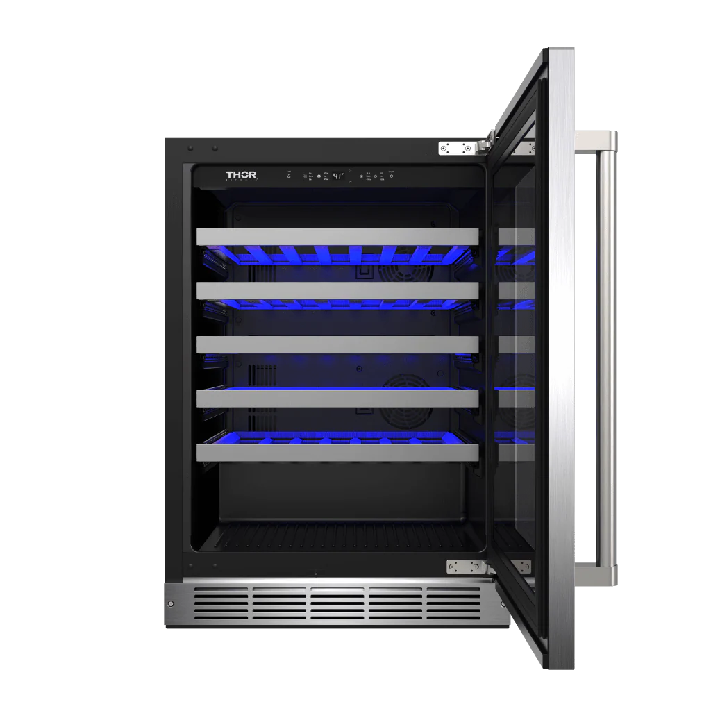 TWC24US Thor Kitchen 24-inch Single Zone Wine Cooler, 46 Wine Bottle Capacity - Image 3