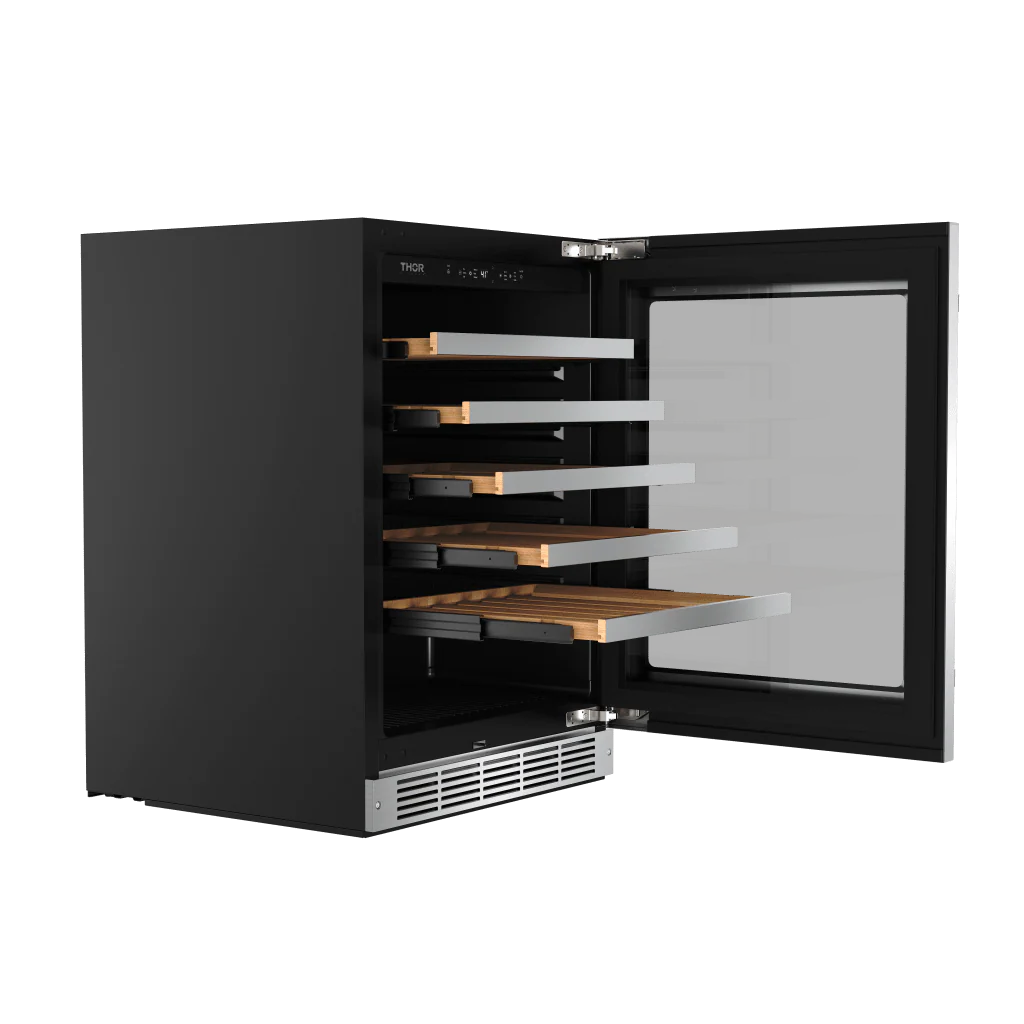 TWC24US Thor Kitchen 24-inch Single Zone Wine Cooler, 46 Wine Bottle Capacity - Image 7