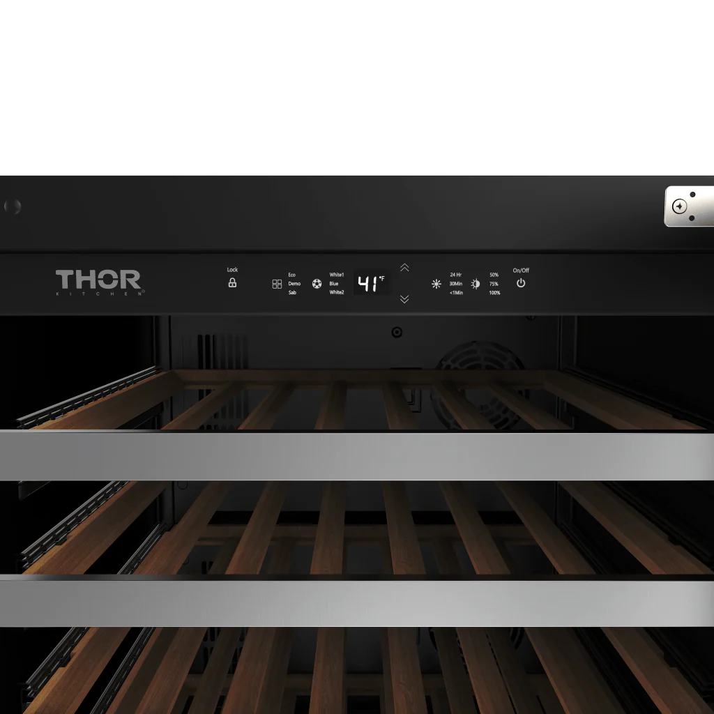 TWC24US Thor Kitchen 24-inch Single Zone Wine Cooler, 46 Wine Bottle Capacity - Image 9