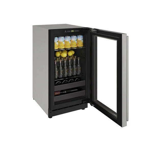 U-Line U2218BEVS15A 2218bev 18" Beverage Center With Stainless Frame Finish and Left-hand Hinge Door Swing and Lock (115 V/60 Hz) - Image 4