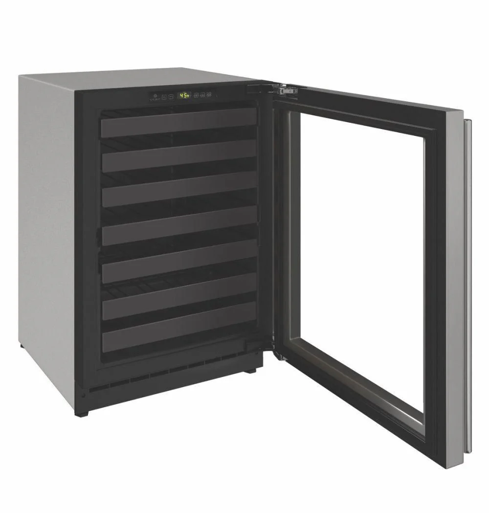 U-Line U2224WCS15A 2224wc 24" Wine Refrigerator With Stainless Frame Finish and Left-hand Hinge Door Swing and Lock (115 V/60 Hz) - Image 3
