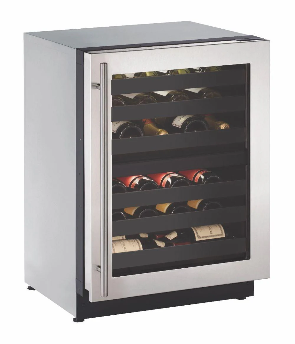 U-Line U2224ZWCS15B 2224zwc 24" Dual-zone Wine Refrigerator With Stainless Frame Finish and Left-hand Hinge Door Swing and Lock (115 V/60 Hz) - Image 2