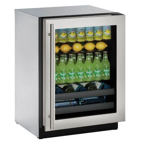 U-Line U3024BEVS00B 3024bev 24" Beverage Center With Stainless Frame Finish and Field Reversible Door Swing (115 V/60 Hz Volts /60 Hz Hz) - Image 3
