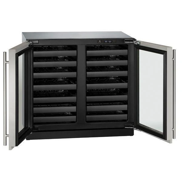 U-Line U3036WCWCS00B 3036wcwc 36" Dual-zone Wine Refrigerator With Stainless Frame Finish (115 V/60 Hz) - Image 3