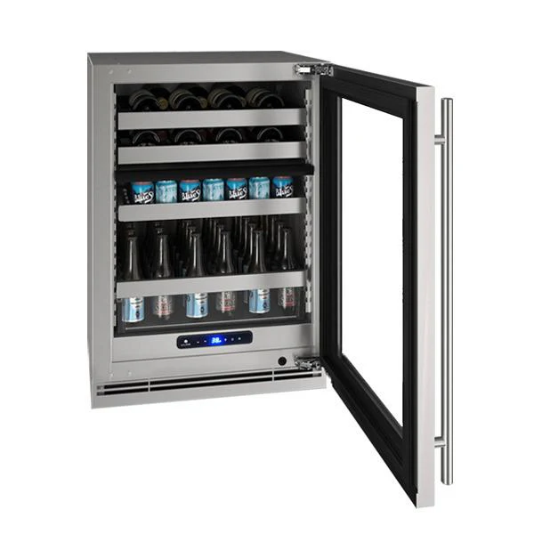U-Line UHBD524SG01A Hbd524 24" Dual-zone Beverage Center With Stainless Frame Finish and Field Reversible Door Swing (115 V/60 Hz) - Image 4