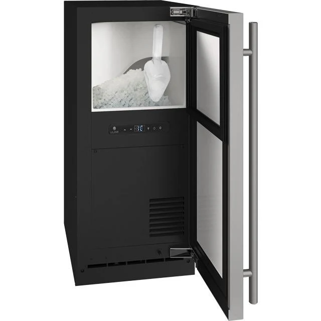 U-Line UHNB115SS01A 1 Class 15" Nugget Ice Machine With Stainless Solid Finish and Field Reversible Door Swing (115 Volts / 60 Hz)