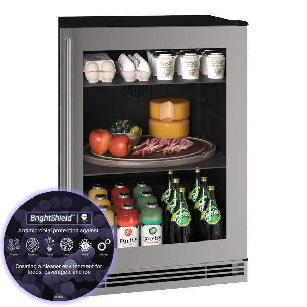 U-Line UHRE124SG81A Hre124 24" Refrigerator With Stainless Frame Finish and Brightshield (115 V/60 Hz) - Image 2