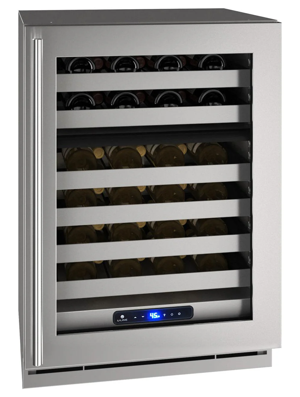 U-Line UHWD524SG01A Hwd524 24" Dual-zone Wine Refrigerator With Stainless Frame Finish and Field Reversible Door Swing (115 V/60 Hz) - Image 2