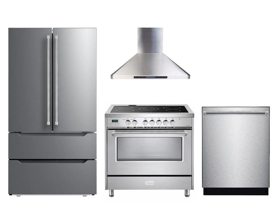 Verona VDFSEE365SS Designer 36" Electric Glass Top Range - Stainless Steel - Image 2