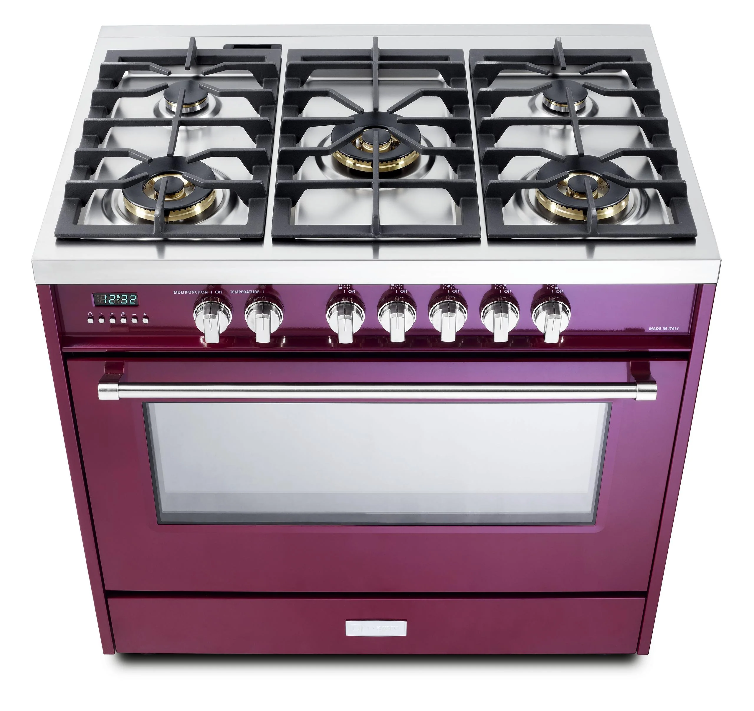 Designer 36" Dual Fuel Single Oven Range - Burgundy - Image 3