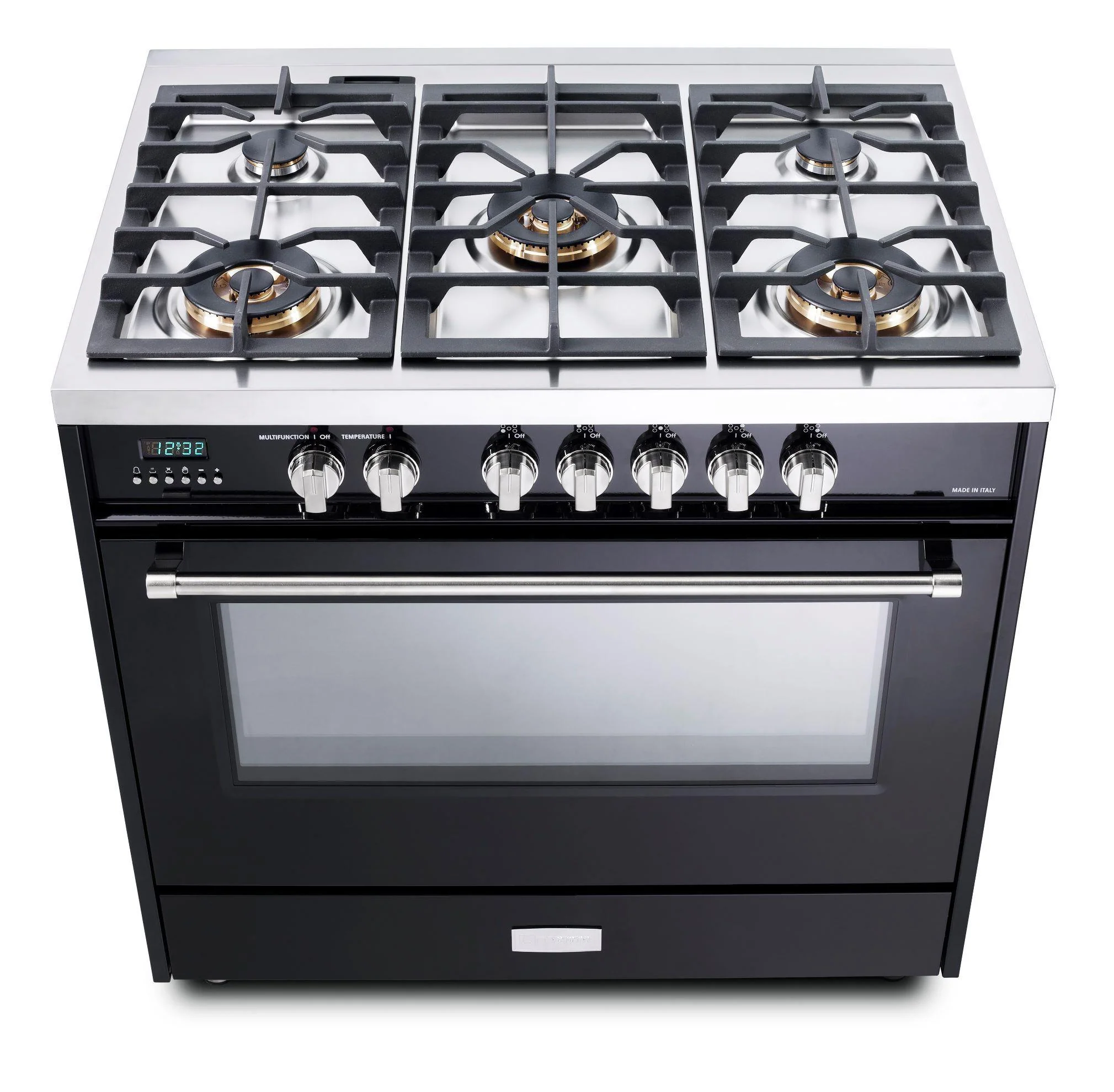 Verona VDFSGE365GB Designer 36" Dual Fuel Single Oven Range - Gloss Black - Image 3