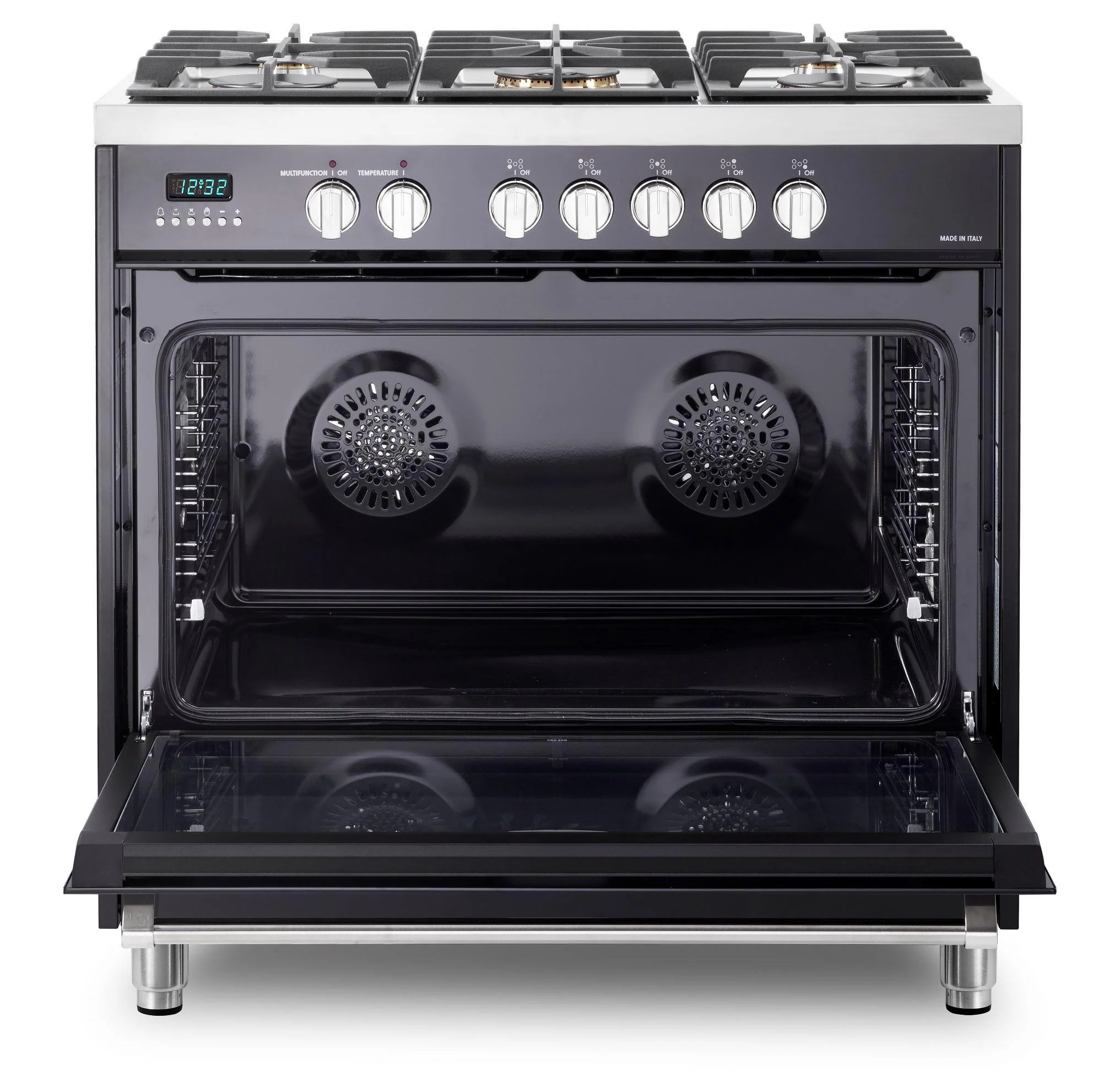 Verona VDFSGE365GB Designer 36" Dual Fuel Single Oven Range - Gloss Black - Image 4