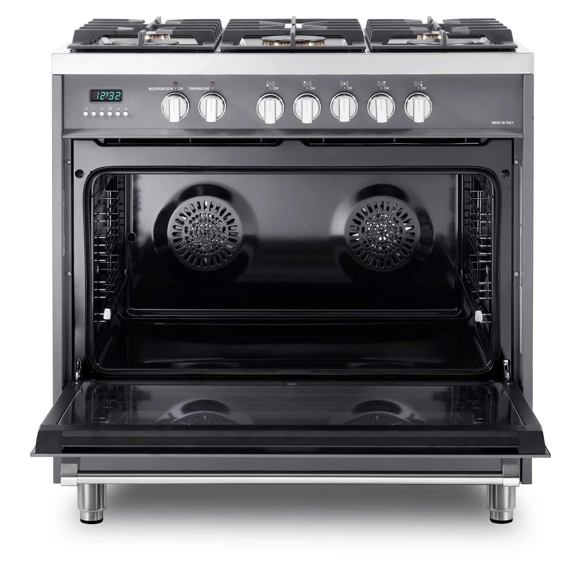 Verona VDFSGE365SG Designer 36" Dual Fuel Single Oven Range - Slate Gray - Image 5