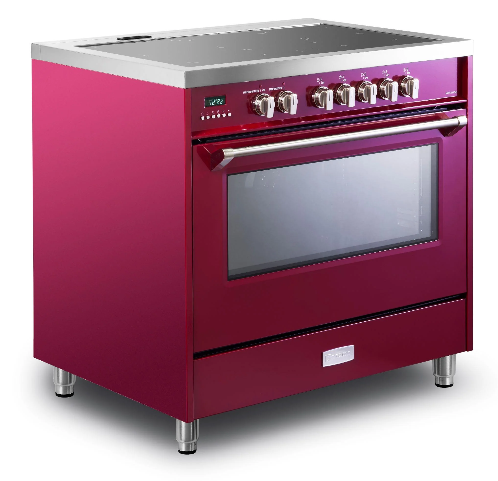 Verona VDFSIE365BU Designer 36" Induction Single Oven Range - Burgundy - Image 3