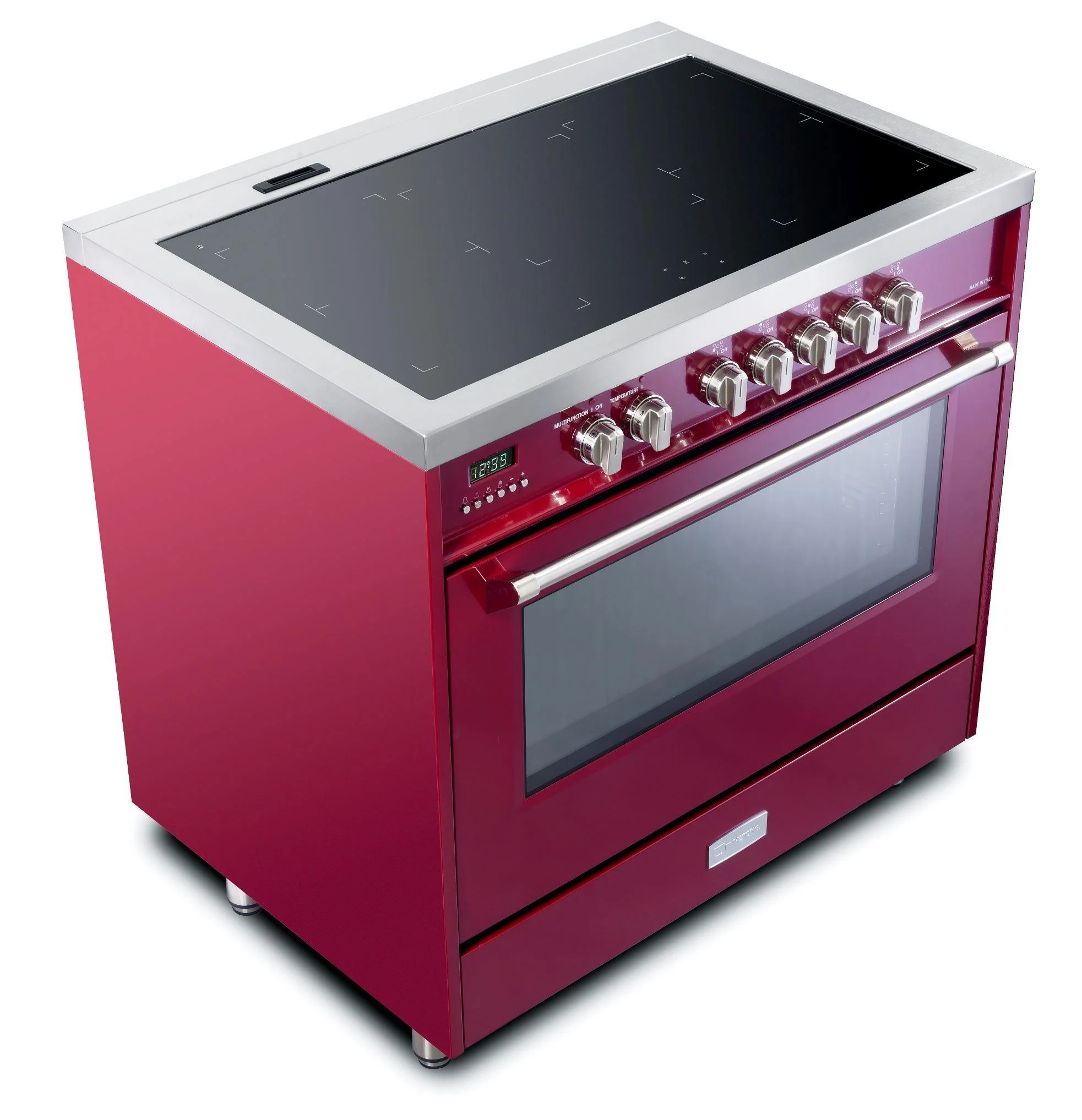 Verona VDFSIE365BU Designer 36" Induction Single Oven Range - Burgundy - Image 4