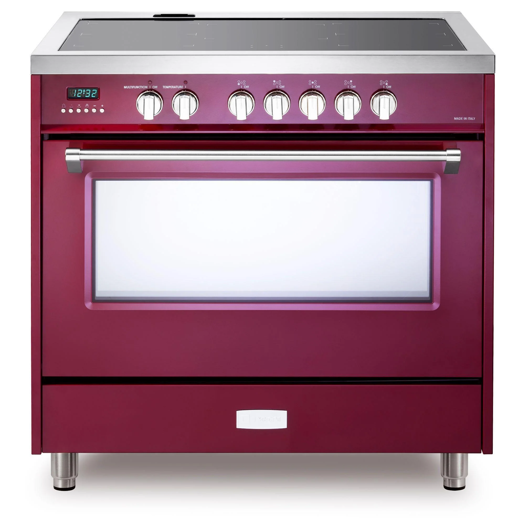 Verona VDFSIE365BU Designer 36" Induction Single Oven Range - Burgundy - Image 5