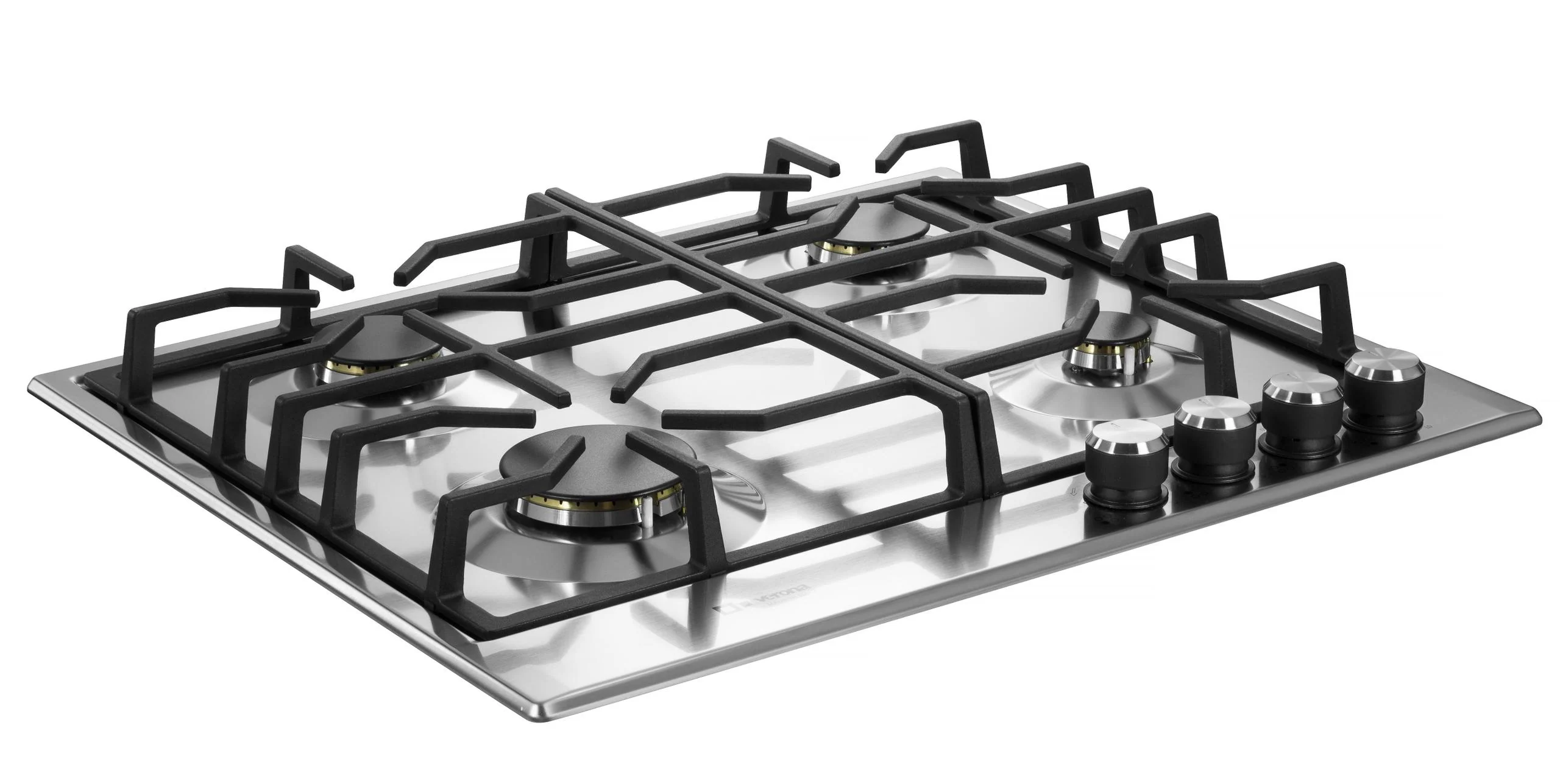 VDGCT424FSS Verona 24" Designer Gas Cooktop-Brass Burners SS - Image 3