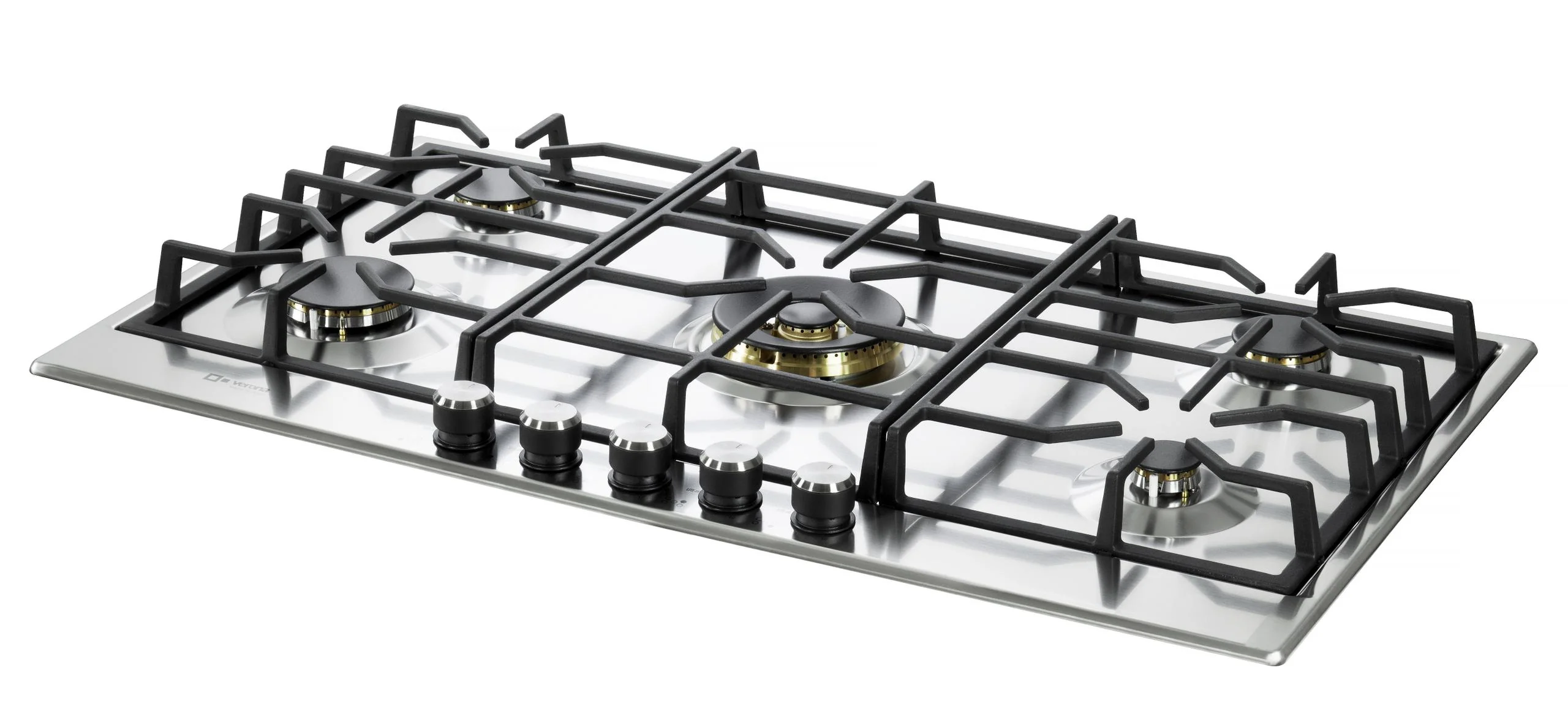VDGCT536FSS Verona 36" Designer Gas Cooktop-Brass Burners SS - Image 2