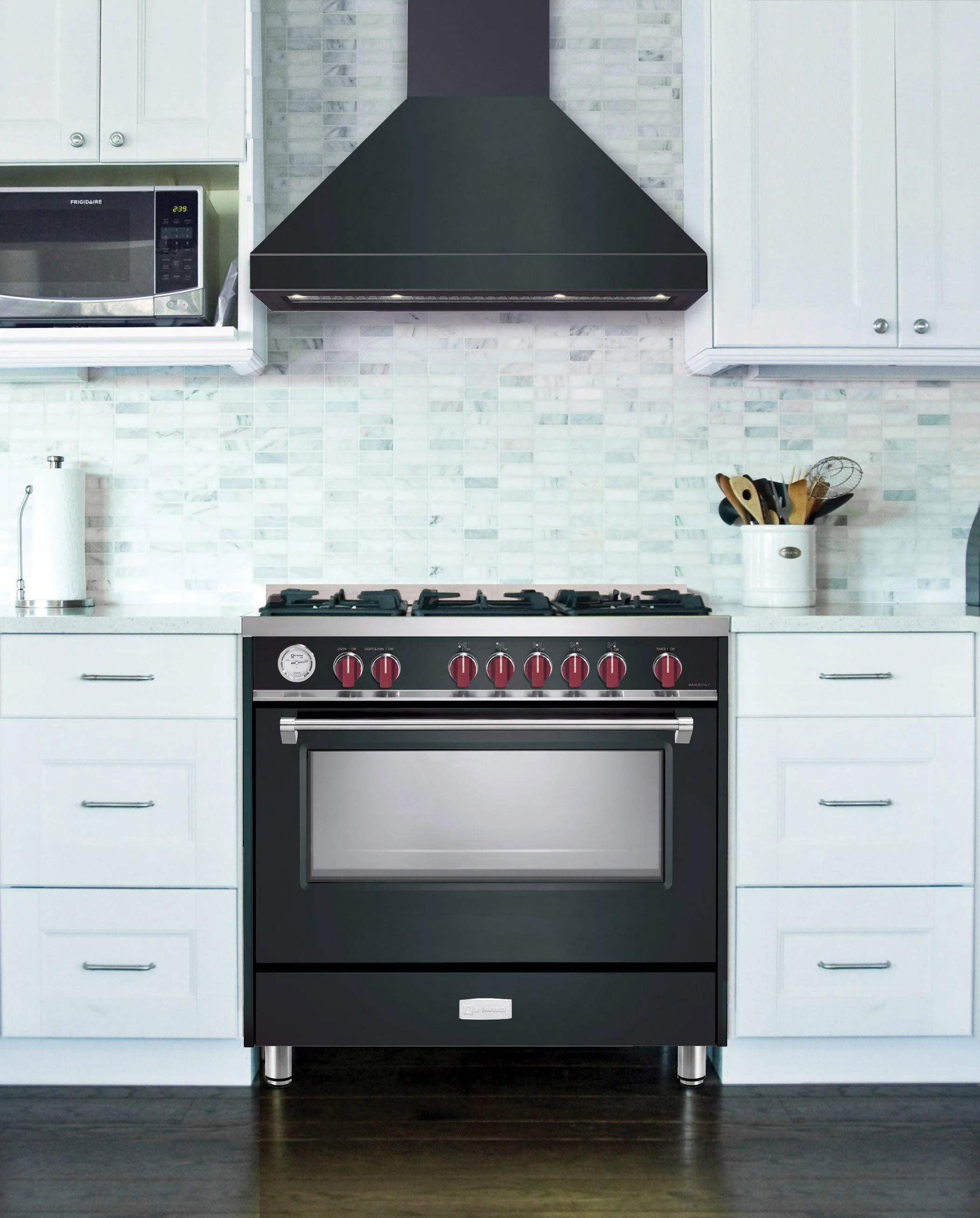 Verona VECHW36GE 36" Designer Chimney Wall Hood- 600 CFM - 4 Speeds