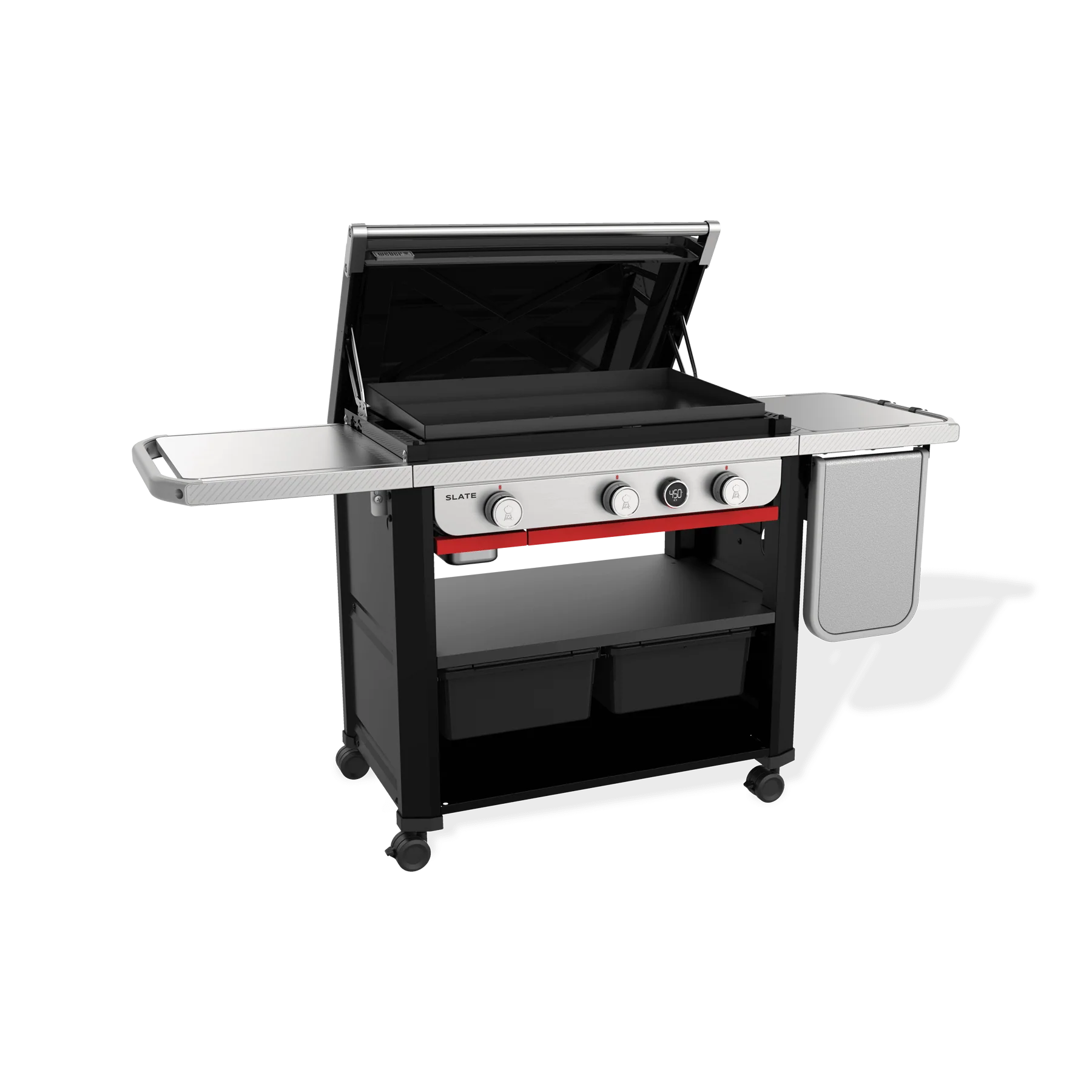 Weber 1500013 Slate® 30" Rust-Resistant Griddle with Extendable Side Table (Liquid Propane) - Black - Image 12