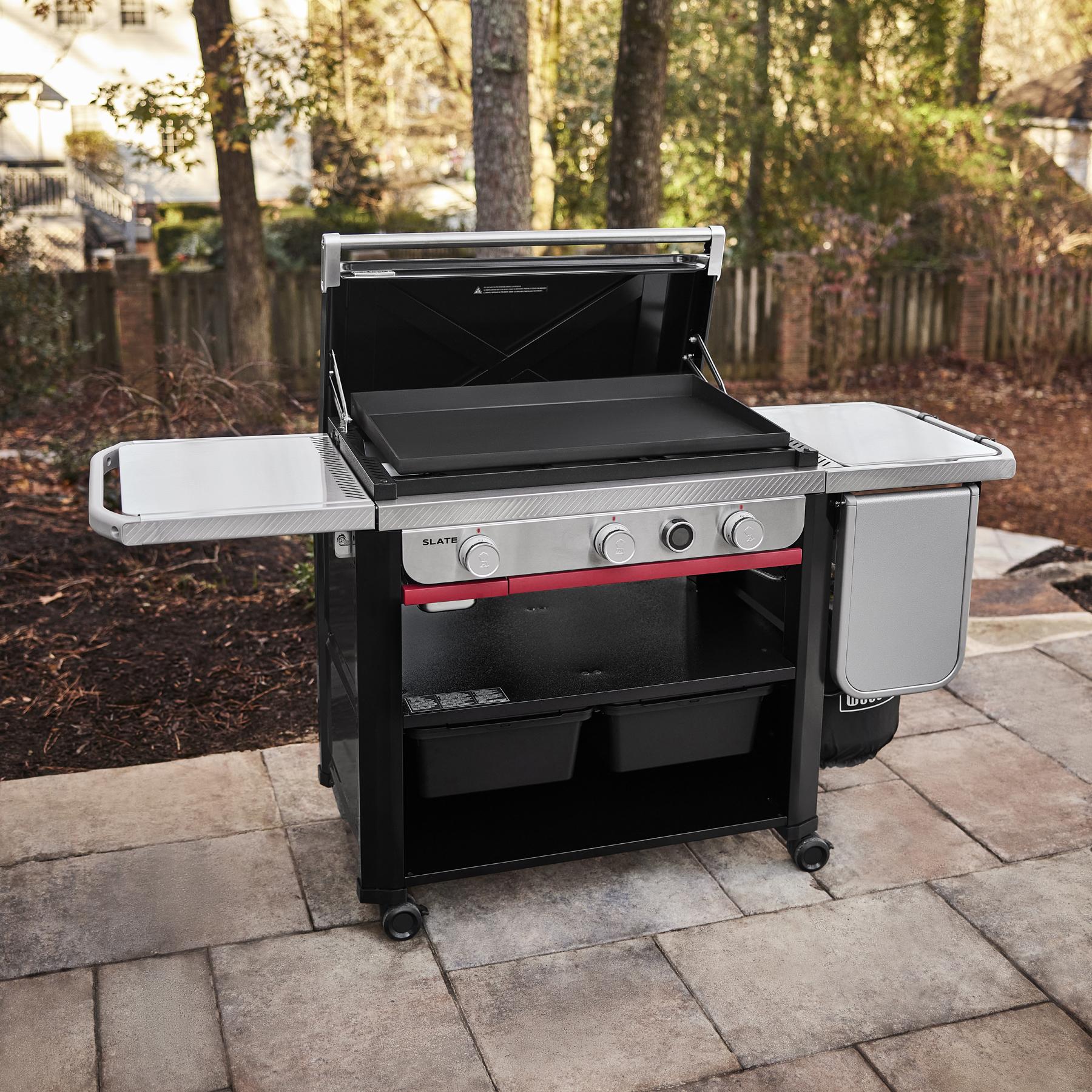 Weber 1500013 Slate® 30" Rust-Resistant Griddle with Extendable Side Table (Liquid Propane) - Black - Image 5