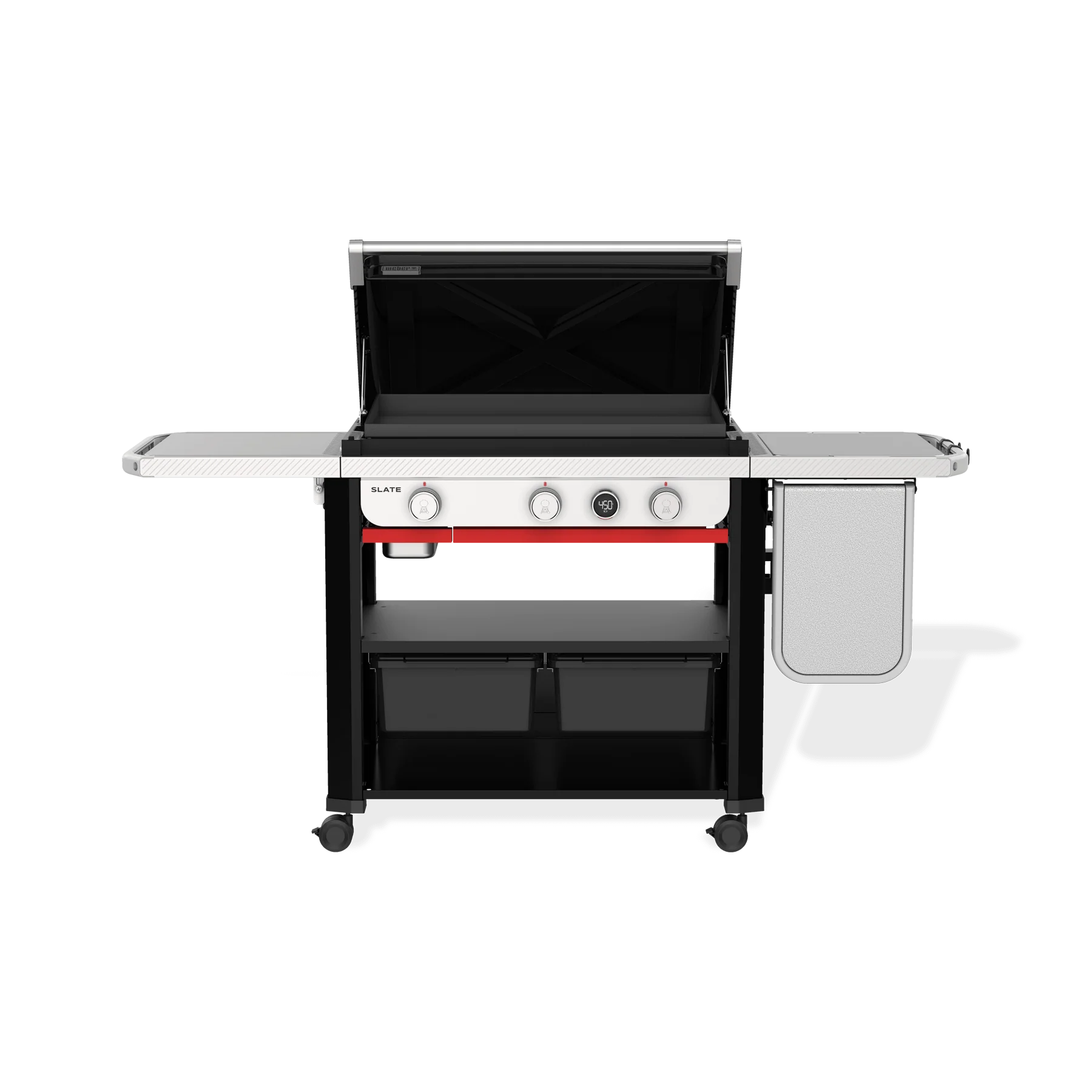 Weber 1500013 Slate® 30" Rust-Resistant Griddle with Extendable Side Table (Liquid Propane) - Black - Image 8
