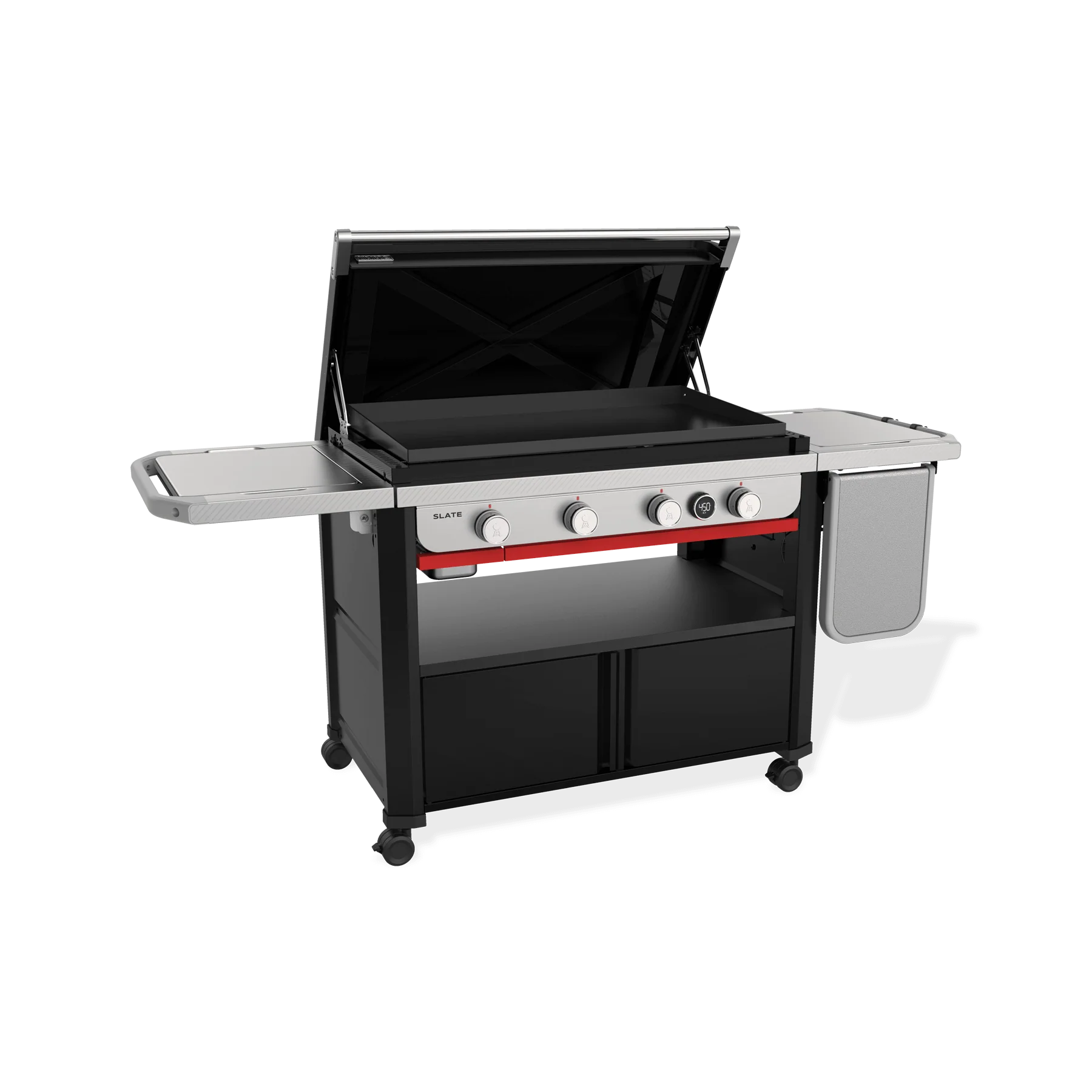 Weber 1500216 Slate® 36" Rust-Resistant Griddle with Flip-Up Side Table (Liquid Propane) - Black - Image 10